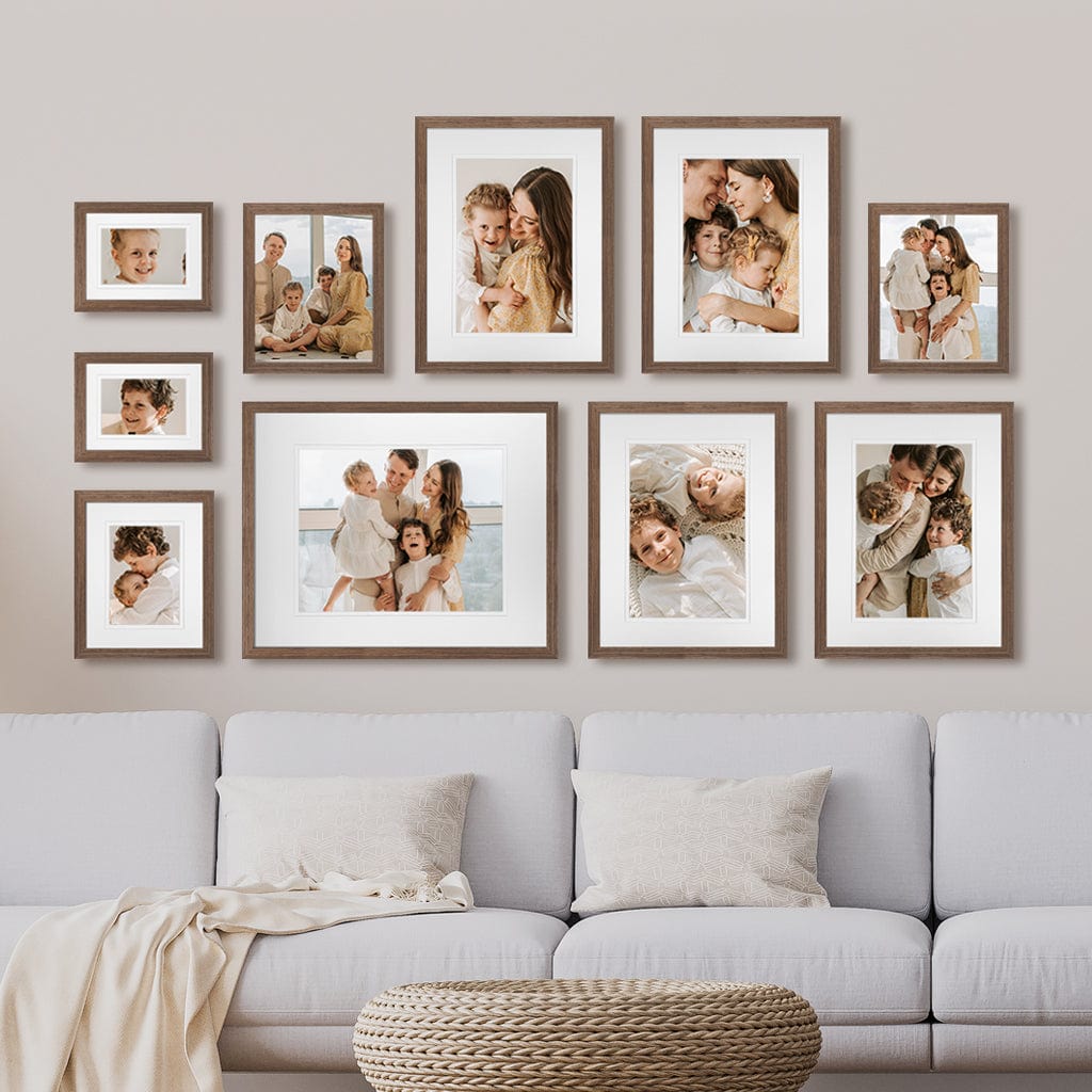 Profile Synchronised Bottom Gallery Photo Wall Frame Set - 10 Frames from our Australian Made Gallery Photo Wall Frame Sets collection by Profile Products (Australia) Pty Ltd