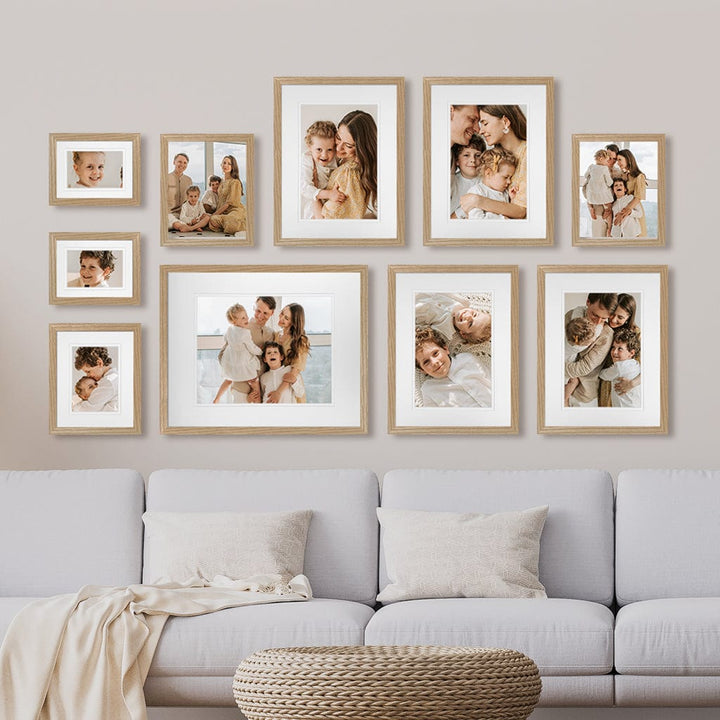 Profile Synchronised Bottom Gallery Photo Wall Frame Set - 10 Frames from our Australian Made Gallery Photo Wall Frame Sets collection by Profile Products (Australia) Pty Ltd