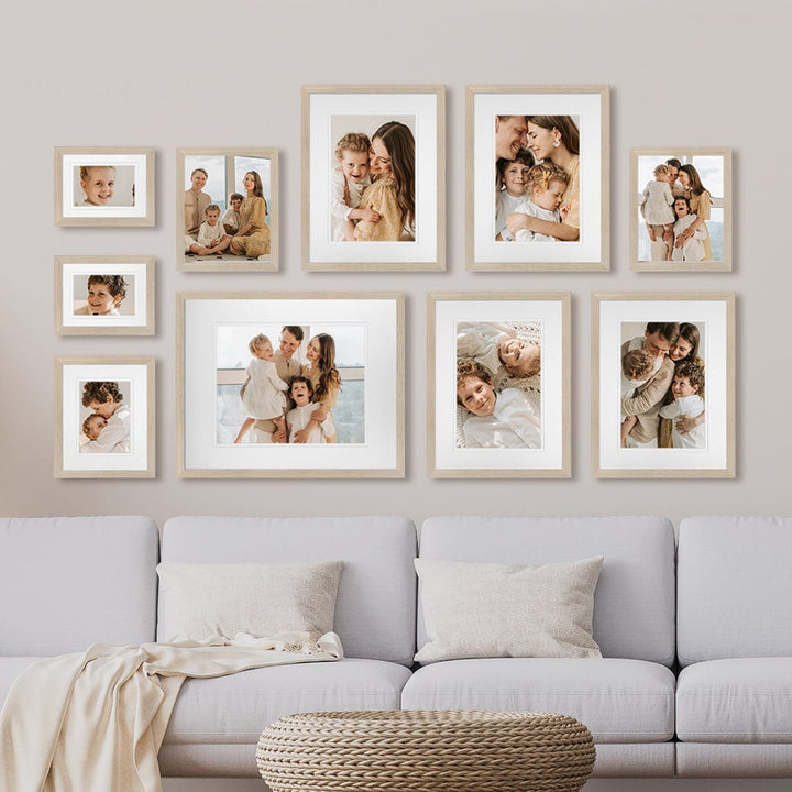 Profile Synchronised Bottom Gallery Photo Wall Frame Set - 10 Frames from our Australian Made Gallery Photo Wall Frame Sets collection by Profile Products (Australia) Pty Ltd