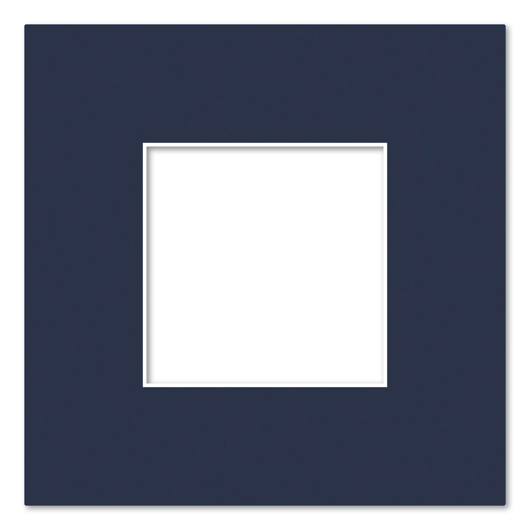 Prussian Blue Acid-Free Mat Board 10x10in (25.4x25.4cm) to suit 5x5in (13x13cm) from our Mat Boards collection by Profile Products (Australia) Pty Ltd