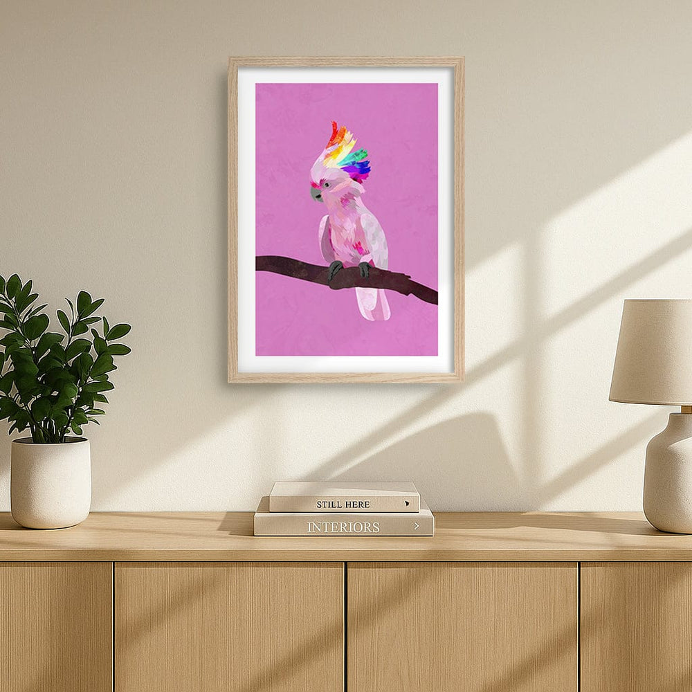 Rainbow Cockatoo Art Print by Sarah Manovski from our Australian Made Framed Wall Art, Prints & Posters collection by Profile Australia