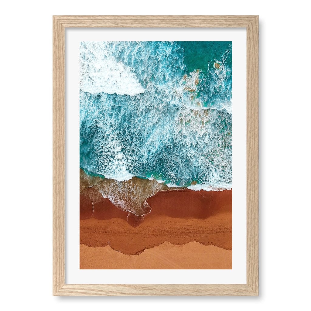 Red Sands 1 Wall Art Print A3 (29.7 x 42cm) / Natural Oak Frame / White Border from our Australian Made Framed Wall Art, Prints & Posters collection by Profile Products (Australia) Pty Ltd