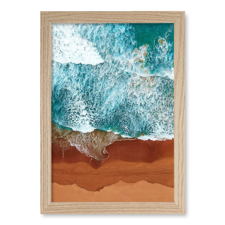 Red Sands 1 Wall Art Print A4 (21 x 29.7cm) / Natural Oak Frame / No Border from our Australian Made Framed Wall Art, Prints & Posters collection by Profile Products (Australia) Pty Ltd