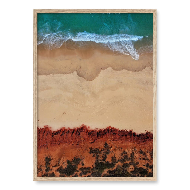 Red Sands 2 Wall Art Print A1 (59.4 x 84.1cm) / Natural Oak Frame / No Border from our Australian Made Framed Wall Art, Prints & Posters collection by Profile Products (Australia) Pty Ltd