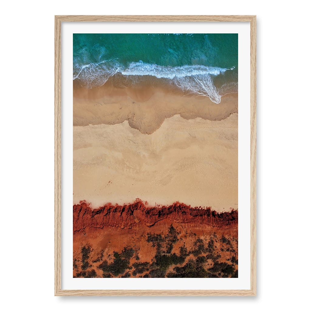 Red Sands 2 Wall Art Print A1 (59.4 x 84.1cm) / Natural Oak Frame / White Border from our Australian Made Framed Wall Art, Prints & Posters collection by Profile Products (Australia) Pty Ltd