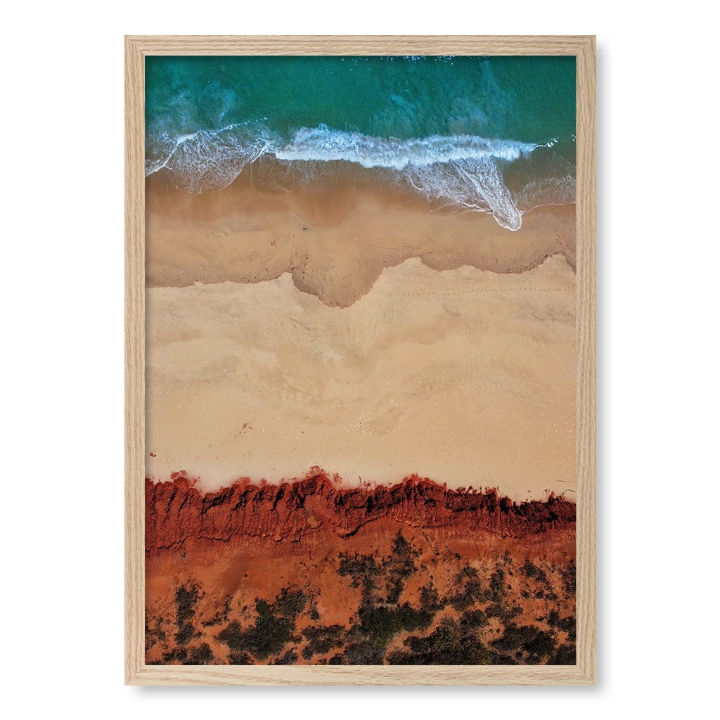 Red Sands 2 Wall Art Print A2 (42 x 59.4cm) / Natural Oak Frame / No Border from our Australian Made Framed Wall Art, Prints & Posters collection by Profile Products (Australia) Pty Ltd