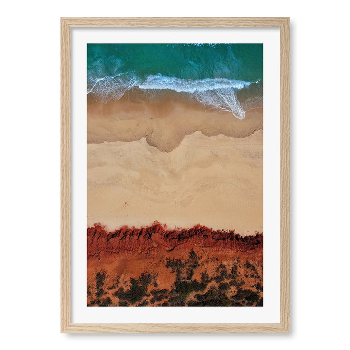 Red Sands 2 Wall Art Print A2 (42 x 59.4cm) / Natural Oak Frame / White Border from our Australian Made Framed Wall Art, Prints & Posters collection by Profile Products (Australia) Pty Ltd