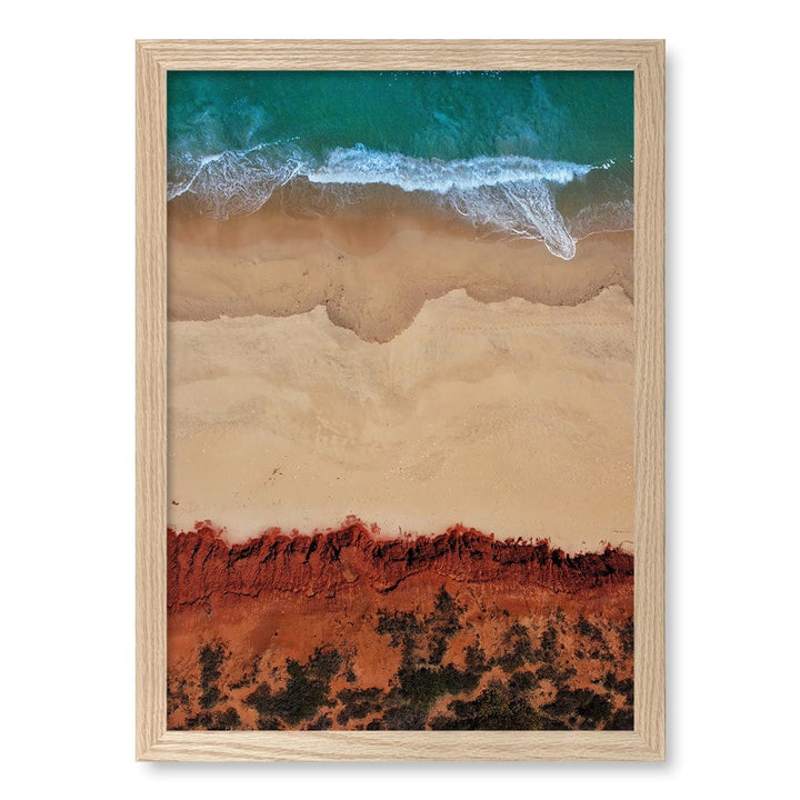 Red Sands 2 Wall Art Print A3 (29.7 x 42cm) / Natural Oak Frame / No Border from our Australian Made Framed Wall Art, Prints & Posters collection by Profile Products (Australia) Pty Ltd