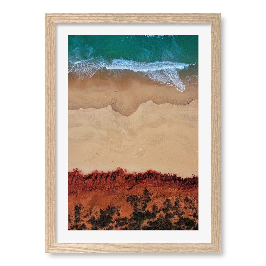 Red Sands 2 Wall Art Print A3 (29.7 x 42cm) / Natural Oak Frame / White Border from our Australian Made Framed Wall Art, Prints & Posters collection by Profile Products (Australia) Pty Ltd