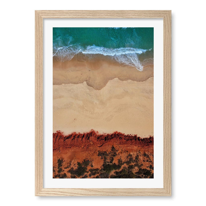 Red Sands 2 Wall Art Print A3 (29.7 x 42cm) / Natural Oak Frame / White Border from our Australian Made Framed Wall Art, Prints & Posters collection by Profile Products (Australia) Pty Ltd