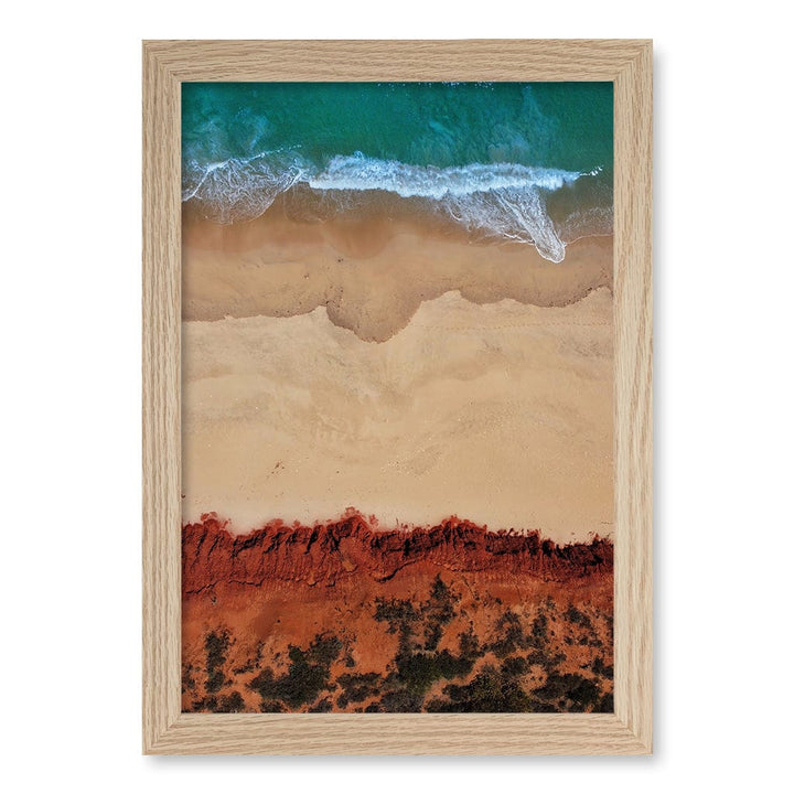 Red Sands 2 Wall Art Print A4 (21 x 29.7cm) / Natural Oak Frame / No Border from our Australian Made Framed Wall Art, Prints & Posters collection by Profile Products (Australia) Pty Ltd