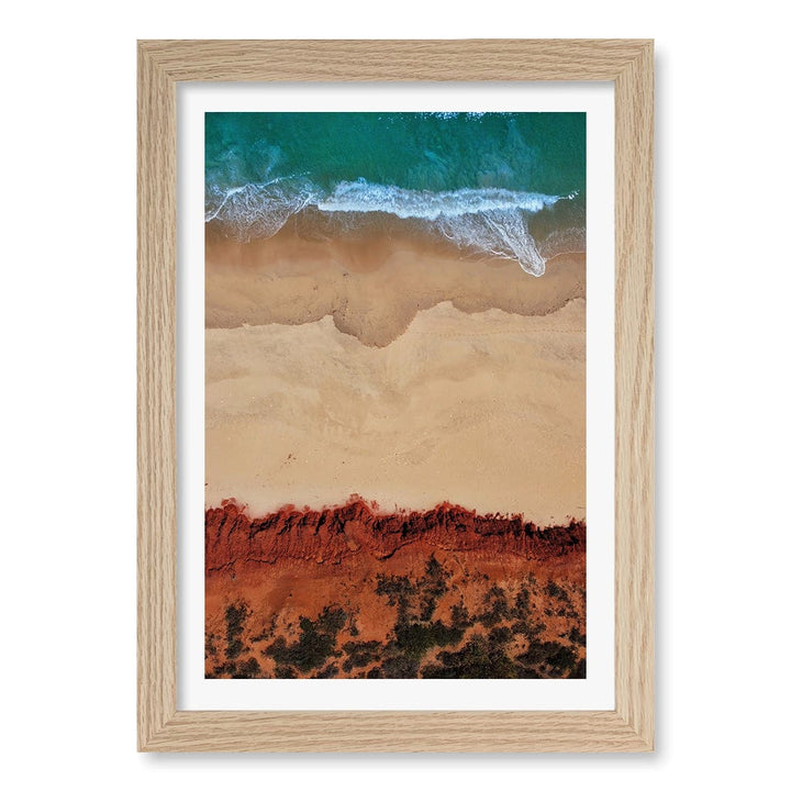 Red Sands 2 Wall Art Print A4 (21 x 29.7cm) / Natural Oak Frame / White Border from our Australian Made Framed Wall Art, Prints & Posters collection by Profile Products (Australia) Pty Ltd