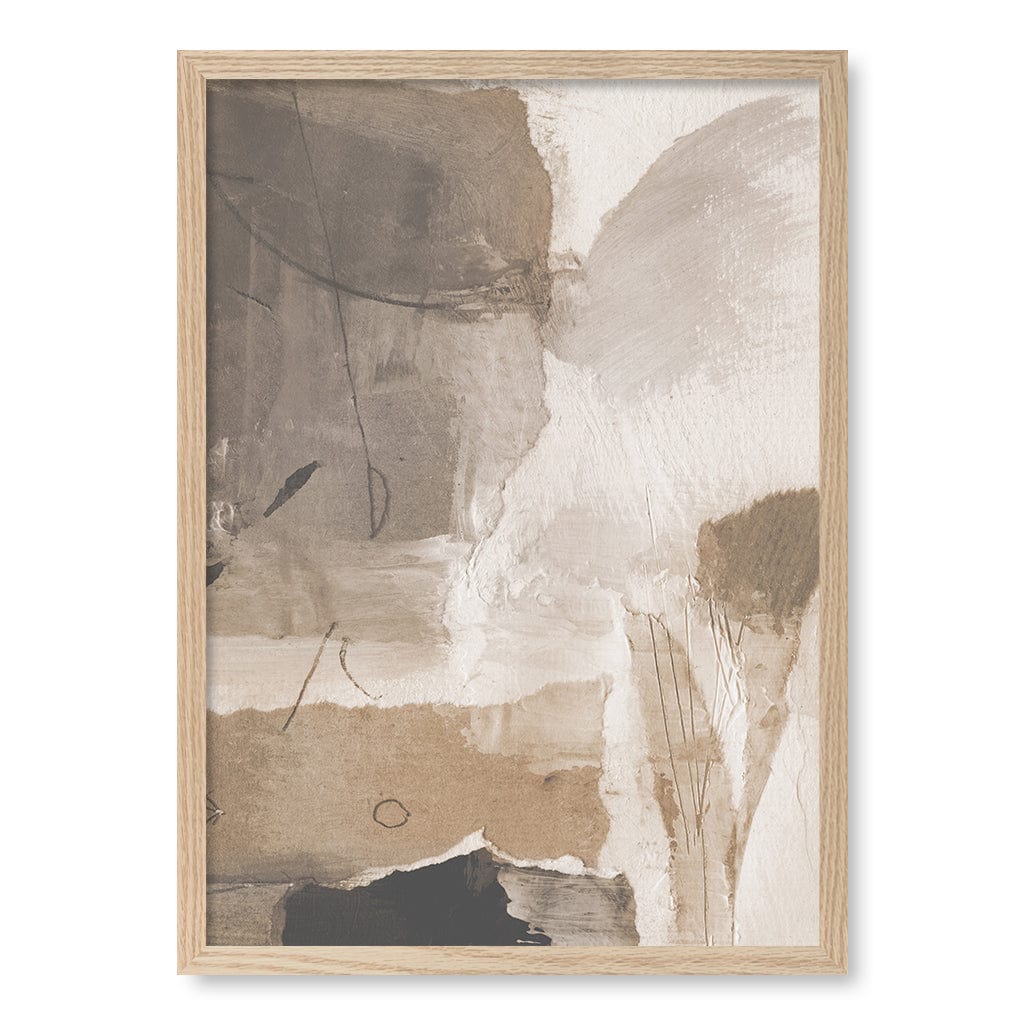 Reno Abstract Wall Art Print by Dan Hobday A4 (21 x 29.7cm) / Natural Oak Frame / No Border from our Australian Made Framed Wall Art, Prints & Posters collection by Profile Products (Australia) Pty Ltd