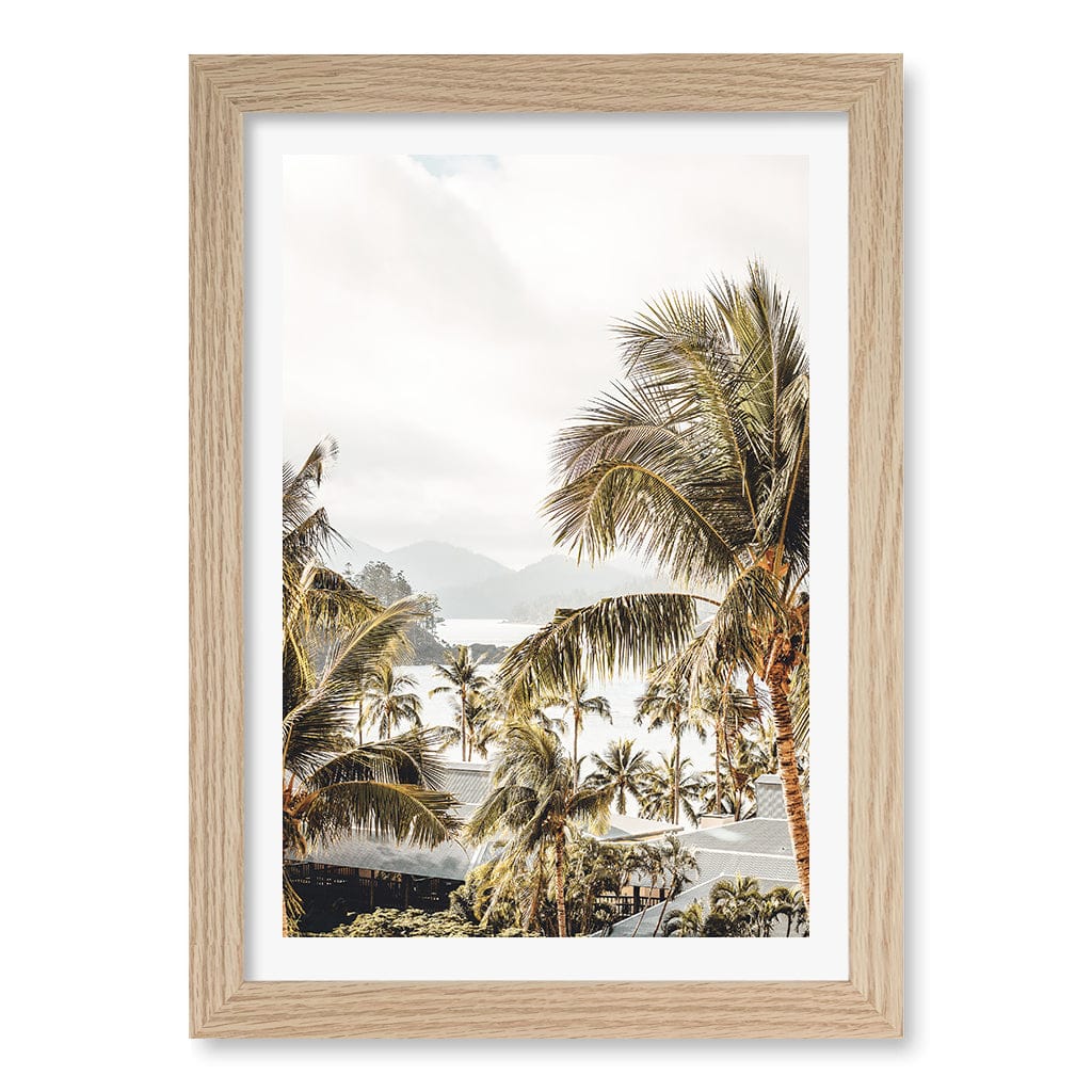 Resort Views Wall Art Print A4 (21 x 29.7cm) / Natural Oak Frame / White Border from our Australian Made Framed Wall Art, Prints & Posters collection by Profile Products (Australia) Pty Ltd
