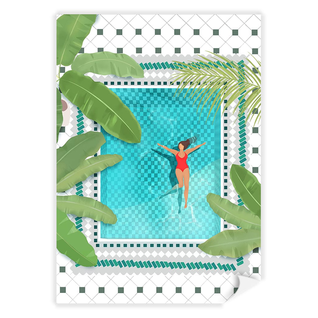 Riad Pool Modern Wall Art Print by Petra Lizde A4 (21 x 29.7cm) / Print Only / No Border from our Australian Made Framed Wall Art, Prints & Posters collection by Profile Products (Australia) Pty Ltd