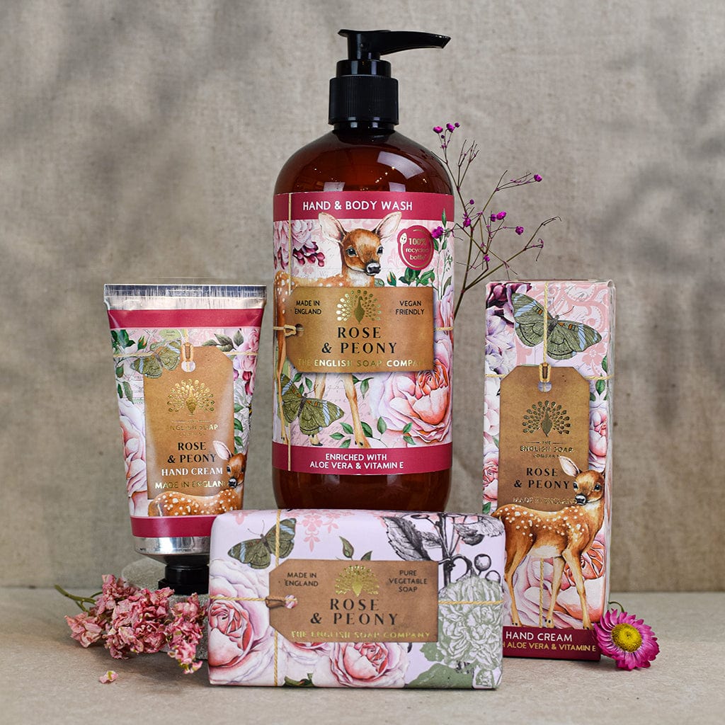 Rose & Peony Hand Cream, Soap & Wash Bundle - The English Soap Company from our Body & Bath collection by The English Soap Company