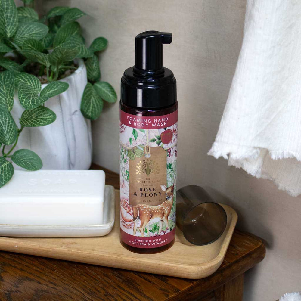 Rose & Peony Soap, Hand Cream & Foaming Hand Wash Gift Set from our Body & Bath collection by The English Soap Company