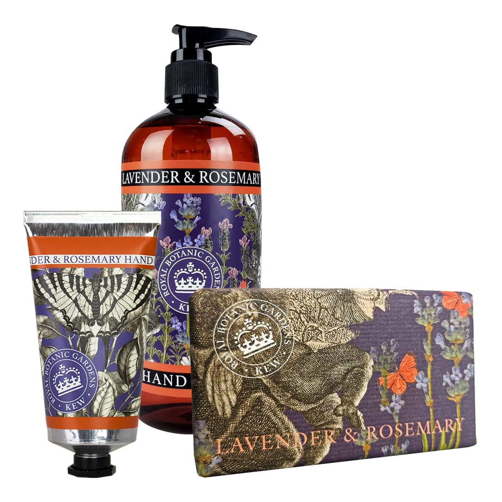 Rosemary & Lavender Hand Cream, Soap & Wash Bundle - Royal Kew Gardens from our Body & Bath collection by The English Soap Company