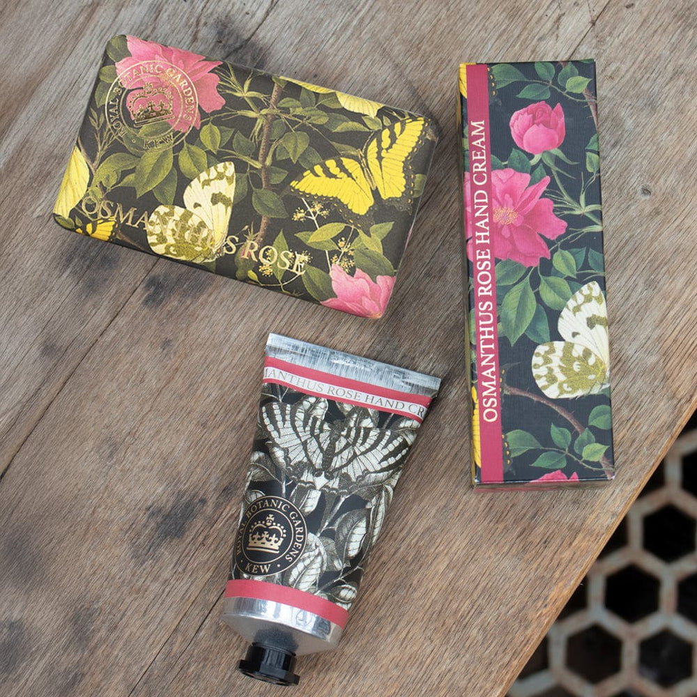 Royal Kew Gardens - Osmanthus Rose Hand Cream & Soap Bundle from our Body & Bath collection by The English Soap Company