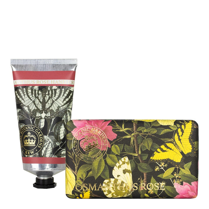 Royal Kew Gardens - Osmanthus Rose Hand Cream & Soap Bundle from our Body & Bath collection by The English Soap Company