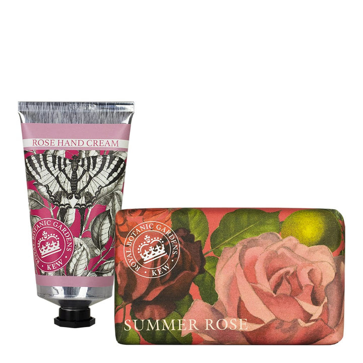 Royal Kew Gardens - Summer Rose  Hand Cream & Soap Bundle from our Body & Bath collection by The English Soap Company