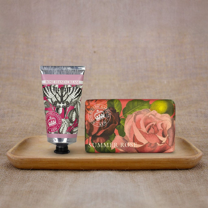 Royal Kew Gardens - Summer Rose  Hand Cream & Soap Bundle from our Body & Bath collection by The English Soap Company