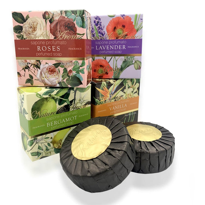 Rudy Nature & Arome Soap Bar Gift Set – 4 Fragrances from our Body & Bath collection by Rudy Profumi