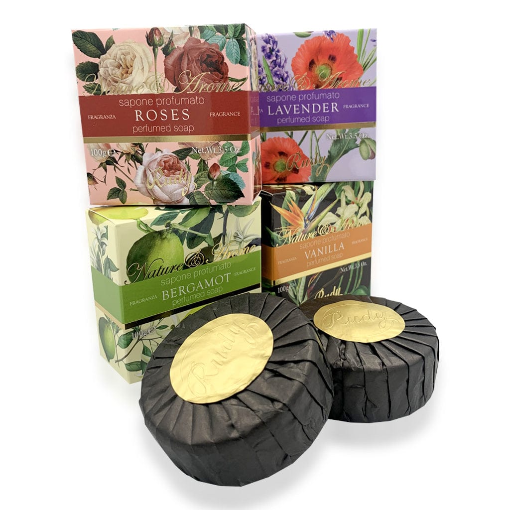 Rudy Nature & Arome Soap Bar Gift Set – 4 Fragrances from our Body & Bath collection by Rudy Profumi