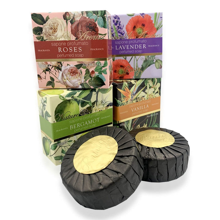 Rudy Nature & Arome Soap Bar Gift Set – 4 Fragrances from our Body & Bath collection by Rudy Profumi