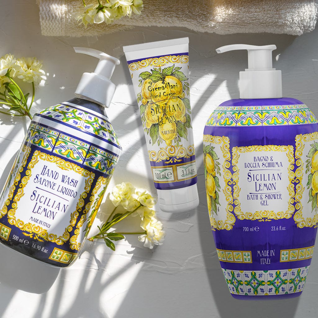 Rudy Sicilian Lemon Bath & Body Gift Set – Body Wash, Hand Wash & Hand Cream from our Body & Bath collection by Rudy Profumi