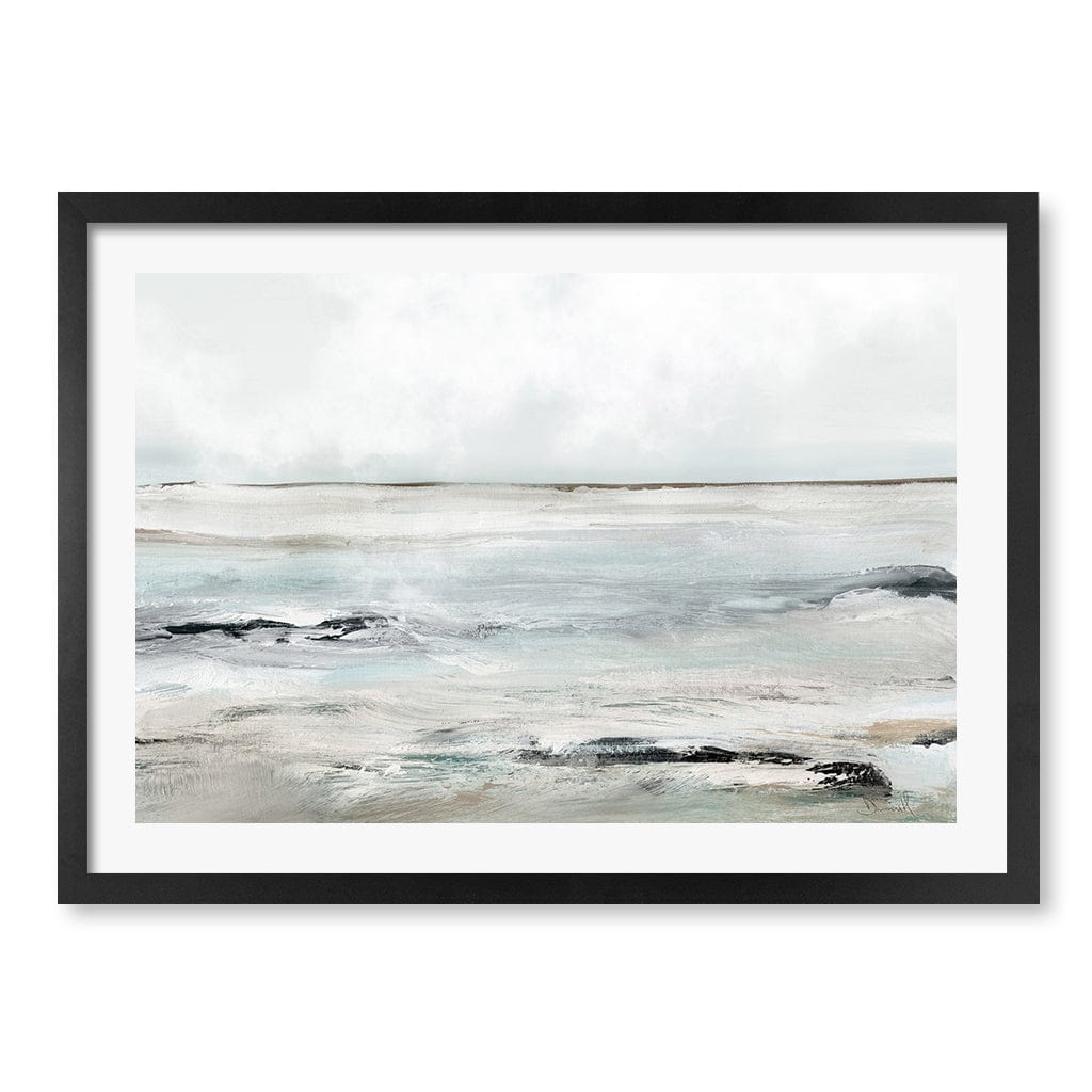 Sandy Bay Abstract Wall Art Print by Dan Hobday A4 (21 x 29.7cm) / Matte Black Frame / White Border from our Australian Made Framed Wall Art, Prints & Posters collection by Profile Products (Australia) Pty Ltd