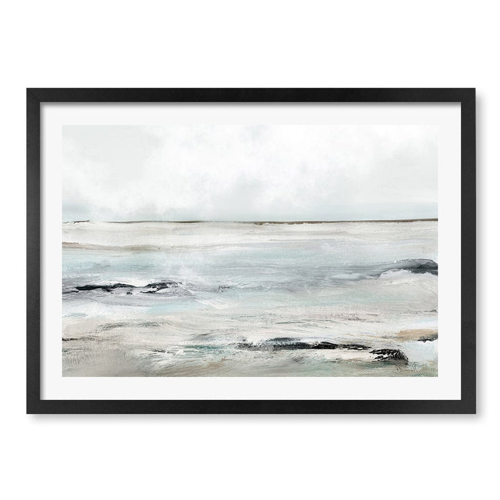 Sandy Bay Abstract Wall Art Print by Dan Hobday A4 (21 x 29.7cm) / Matte Black Frame / White Border from our Australian Made Framed Wall Art, Prints & Posters collection by Profile Products (Australia) Pty Ltd