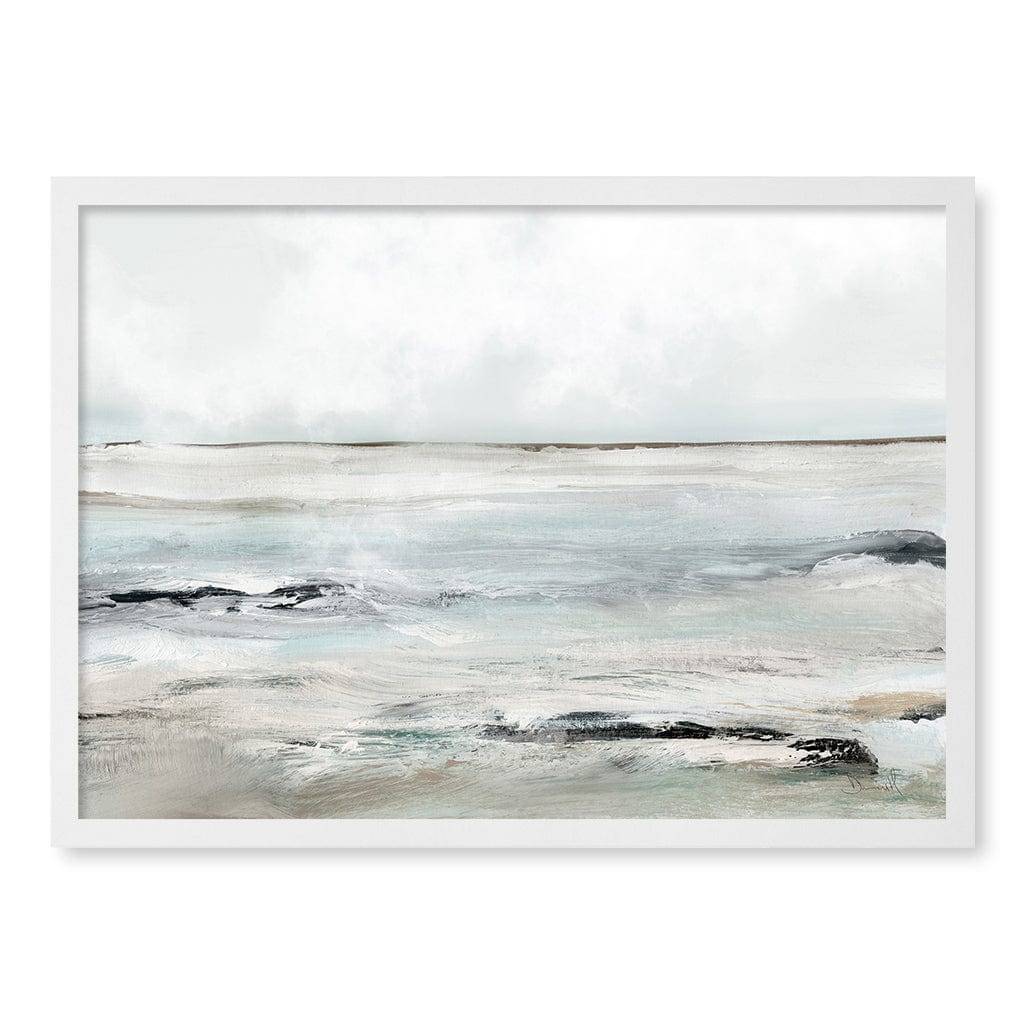 Sandy Bay Abstract Wall Art Print by Dan Hobday A4 (21 x 29.7cm) / Matte White Frame / No Border from our Australian Made Framed Wall Art, Prints & Posters collection by Profile Products (Australia) Pty Ltd