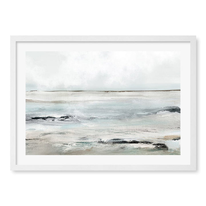 Sandy Bay Abstract Wall Art Print by Dan Hobday A4 (21 x 29.7cm) / Matte White Frame / White Border from our Australian Made Framed Wall Art, Prints & Posters collection by Profile Products (Australia) Pty Ltd