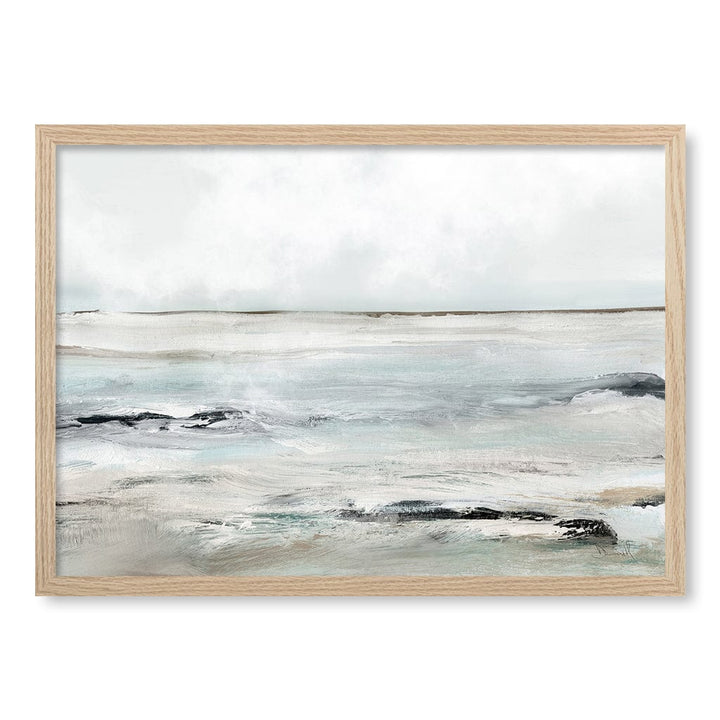 Sandy Bay Abstract Wall Art Print by Dan Hobday A4 (21 x 29.7cm) / Natural Oak Frame / No Border from our Australian Made Framed Wall Art, Prints & Posters collection by Profile Products (Australia) Pty Ltd