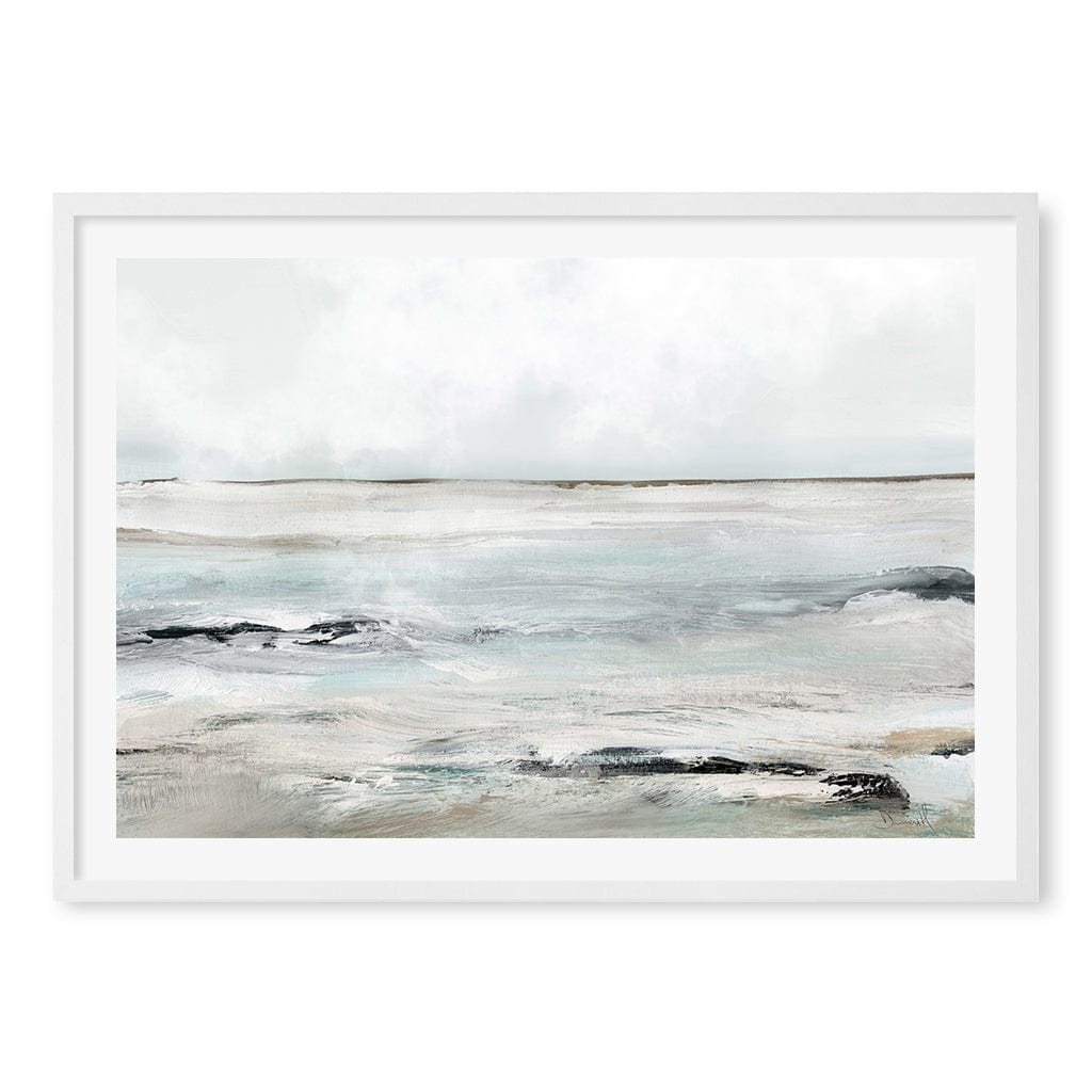 Sandy Bay Wall Art Print A1 (59.4 x 84.1cm) / Matte White Frame / White Border from our Australian Made Wall Art collection by Profile Australia