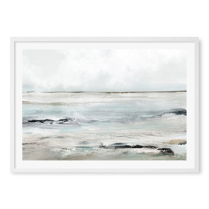 Sandy Bay Wall Art Print A1 (59.4 x 84.1cm) / Matte White Frame / White Border from our Australian Made Wall Art collection by Profile Australia