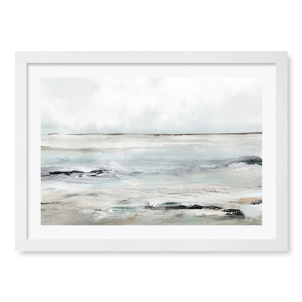 Sandy Bay Wall Art Print A3 (29.7 x 42cm) / Matte White Frame / White Border from our Australian Made Wall Art collection by Profile Australia