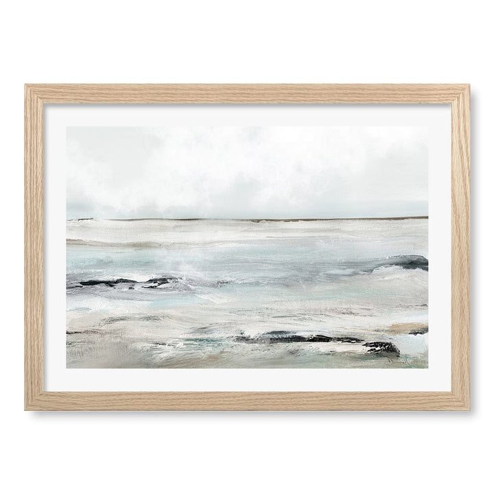 Sandy Bay Wall Art Print A3 (29.7 x 42cm) / Natural Oak Frame / White Border from our Australian Made Wall Art collection by Profile Australia