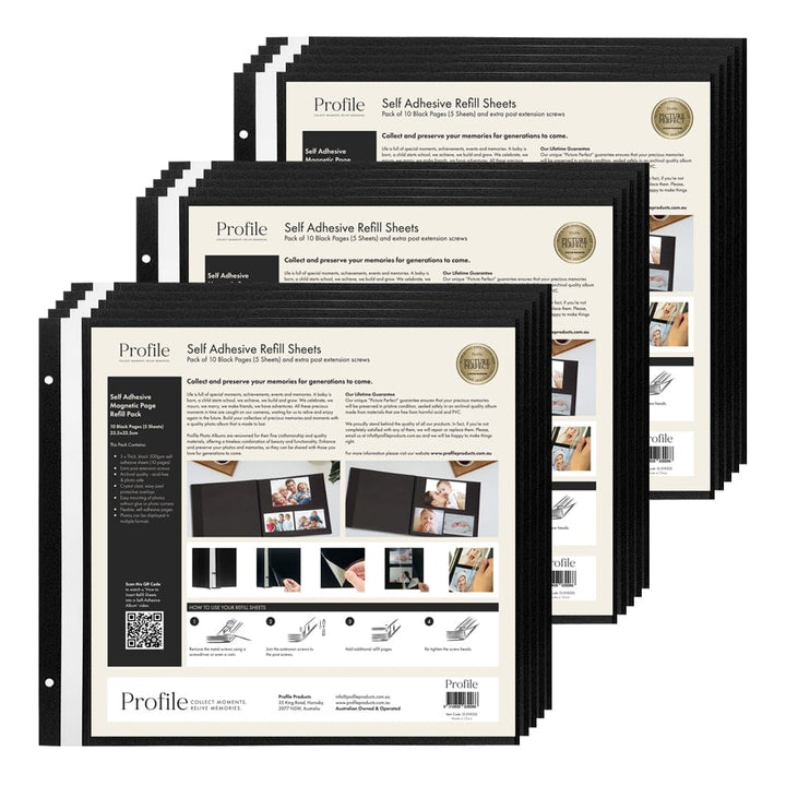 Self-Adhesive Photo Album Refill Pack – 335×325mm (3 Packs/15 Sheets) from our Photo Albums collection by Profile Products (Australia) Pty Ltd
