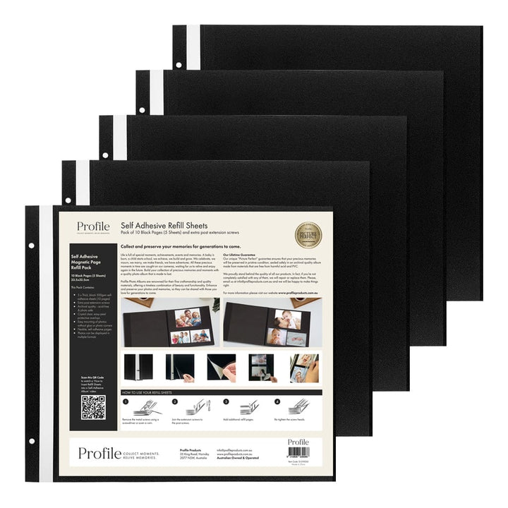 Self-Adhesive Photo Album Refill Pack – 335×325mm (5 Sheets/10 Sides) from our Photo Albums collection by Profile Products (Australia) Pty Ltd