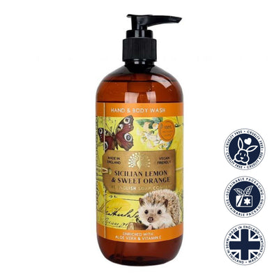 Sicilian Lemon and Sweet Orange Hand & Body Wash - Anniversary Collection from our Liquid Hand & Body Soap collection by The English Soap Company
