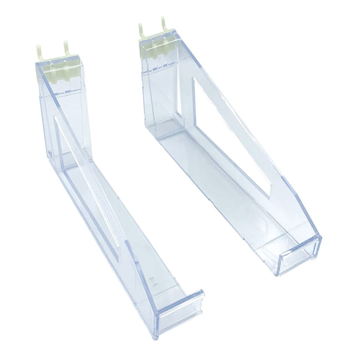 Slat Wall Adjustable Frame Display Brackets – Clear Acrylic (Pair) from our Framing Accessories collection by Profile Products (Australia) Pty Ltd