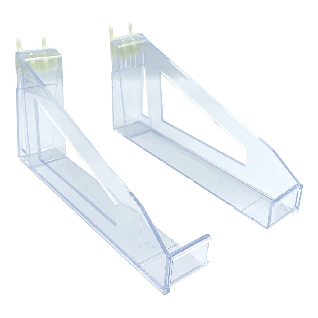 Slat Wall Adjustable Frame Display Brackets – Clear Acrylic (Pair) from our Framing Accessories collection by Profile Products (Australia) Pty Ltd