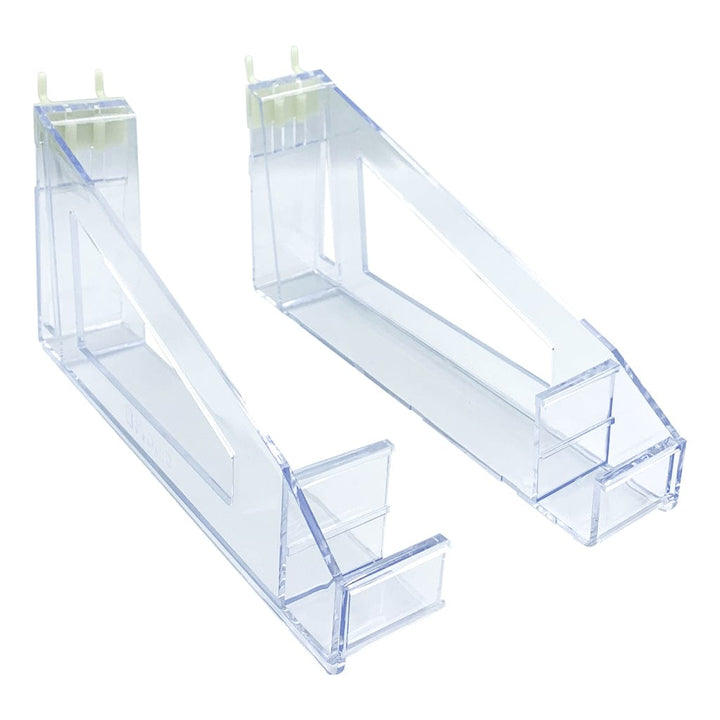 Slat Wall Adjustable Frame Display Brackets with Front-Facing Support – Clear Acrylic (Pair) from our Framing Accessories collection by Profile Products (Australia) Pty Ltd