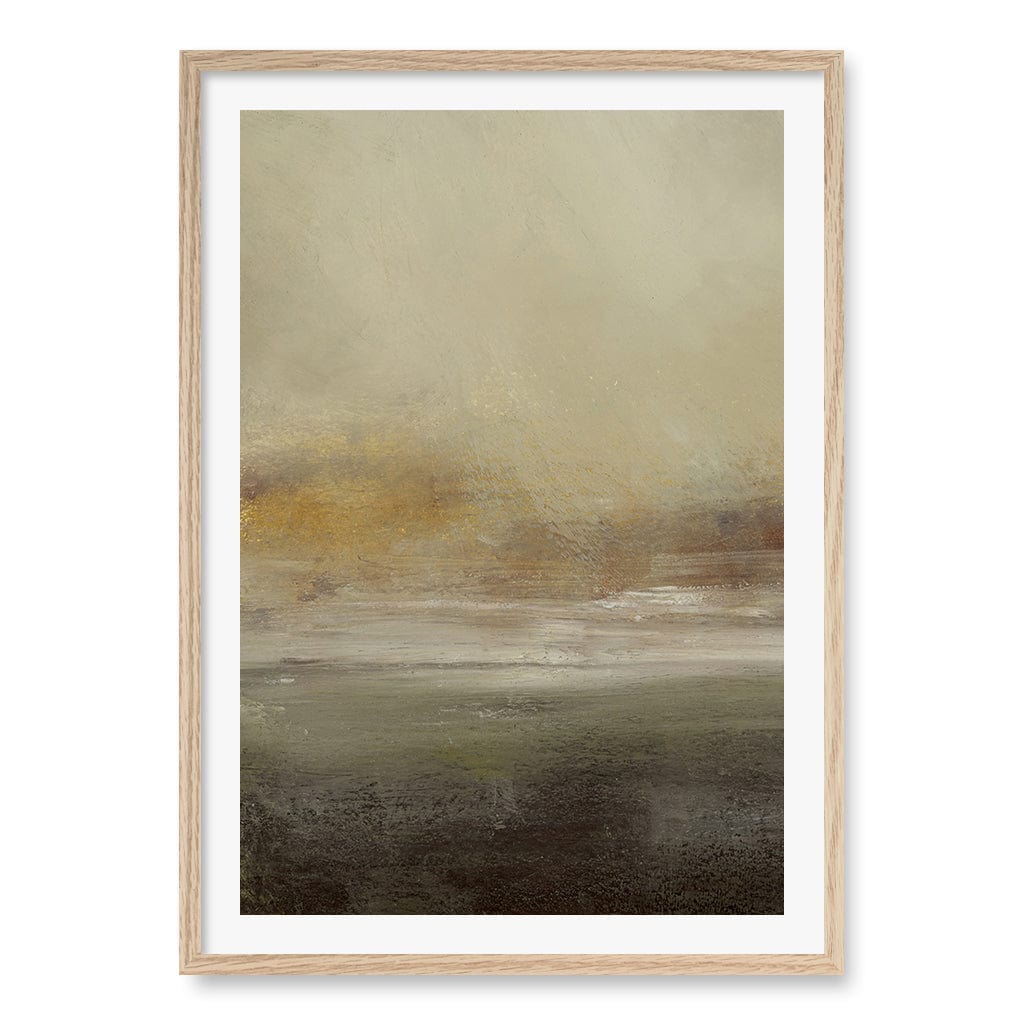 Sleepy Mist Wall Art Print A1 (59.4 x 84.1cm) / Natural Oak Frame / White Border from our Australian Made Wall Art collection by Profile Australia