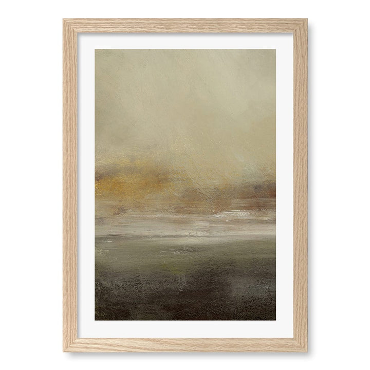 Sleepy Mist Wall Art Print A3 (29.7 x 42cm) / Natural Oak Frame / White Border from our Australian Made Wall Art collection by Profile Australia