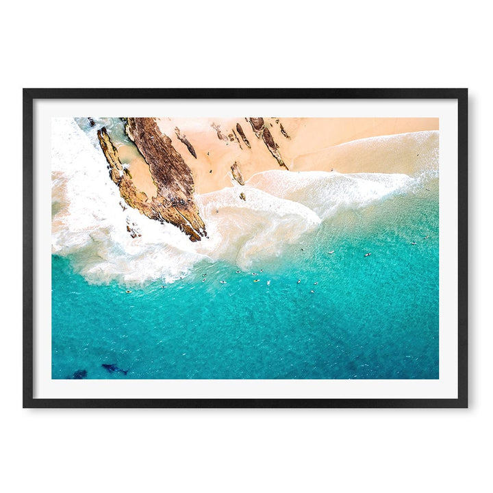 Snapper Rocks Wall Art Print A1 (59.4 x 84.1cm) / Matte Black Frame / White Border from our Australian Made Framed Wall Art, Prints & Posters collection by Profile Products (Australia) Pty Ltd