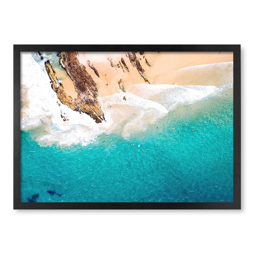 Snapper Rocks Wall Art Print A2 (42 x 59.4cm) / Matte Black Frame / No Border from our Australian Made Framed Wall Art, Prints & Posters collection by Profile Products (Australia) Pty Ltd