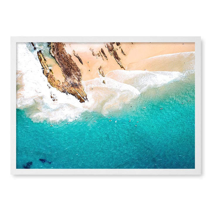 Snapper Rocks Wall Art Print A2 (42 x 59.4cm) / Matte White Frame / No Border from our Australian Made Framed Wall Art, Prints & Posters collection by Profile Products (Australia) Pty Ltd